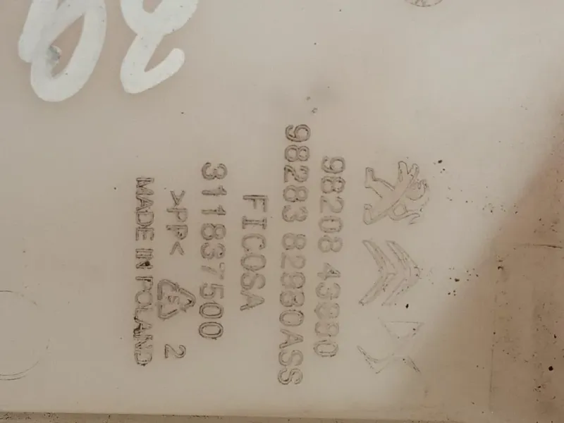 Vaschetta Tergicristalli 9820843880 Citroen DS3 Crossback 2018