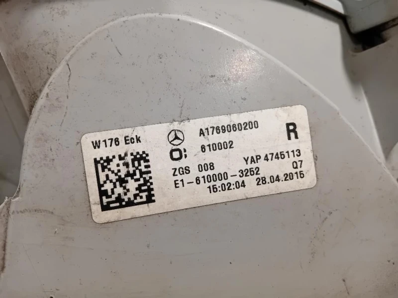 Fanale POST DX A1769060200 Mercedes Classe A W176 2015