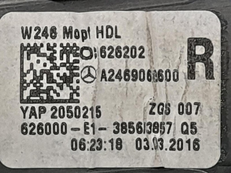 Fanale POST DX A2469068600 Mercedes Classe B W246 2014