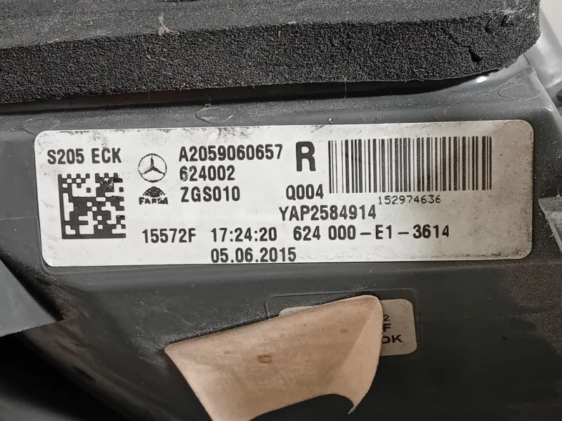 Fanale POST DX A2059060657 Mercedes Classe C W205 2014