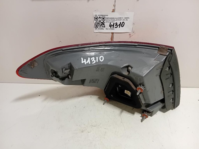 Fanale POST DX A2059060303 Mercedes Classe C W205 2014