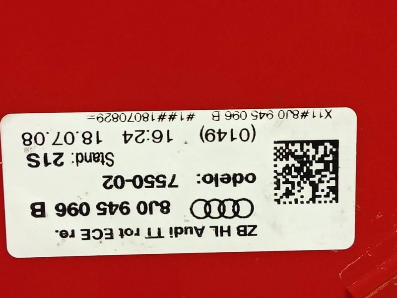 Fanale POST DX 8J0945096B 8J0945096K Audi TT 8J3 2007