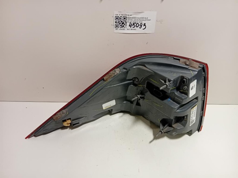 Fanale POST DX A 166 906 58 02 Mercedes Classe GLE W166 2015
