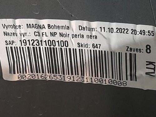 Paraurti ANT 9833504580 Citroen C3 III 2016