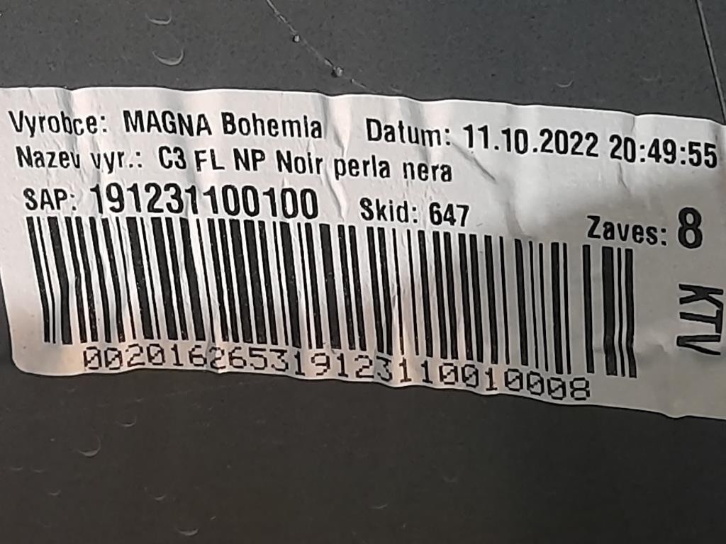 Paraurti ANT 9833504580 Citroen C3 III 2016