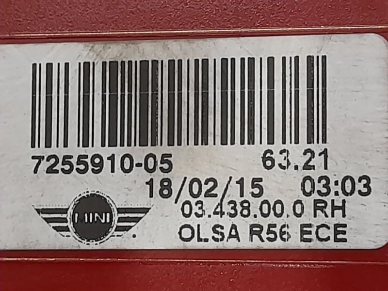 Fanale POST DX 7255910-05 Mini MINI Cooper R56 2007