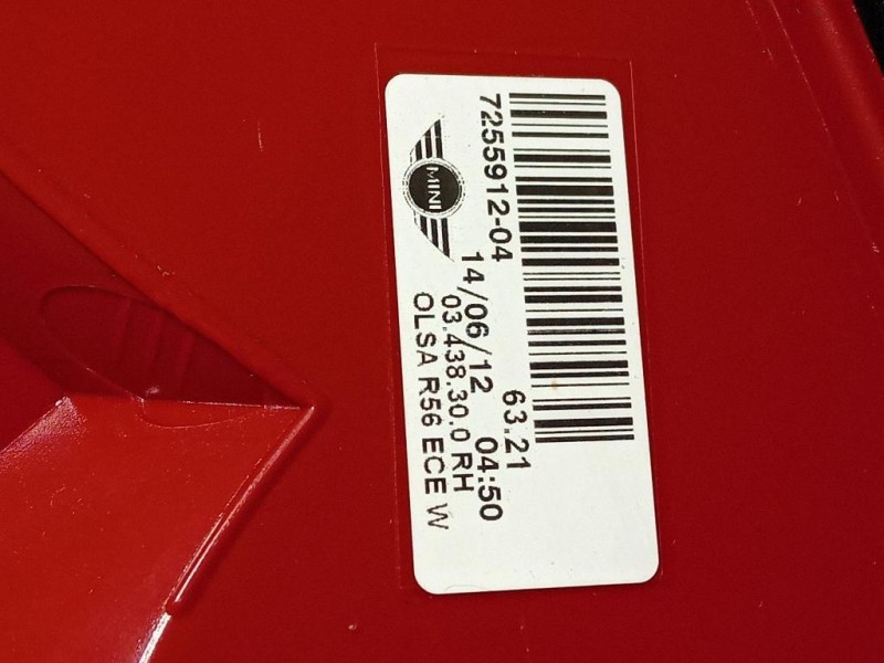 Fanale POST DX 7255912-04 Mini MINI Cooper R56 2007