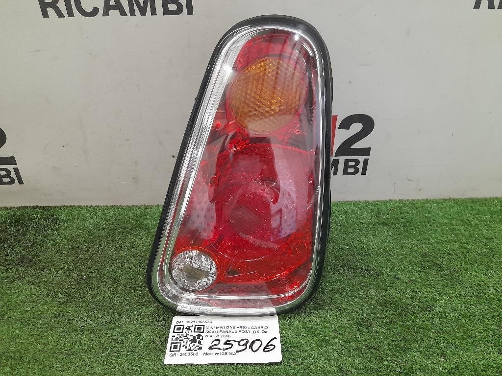 Fanale POST DX 63217166956 Mini MINI ONE R52 Cabrio 2001