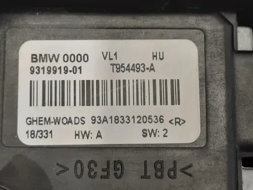 Ventola Raffreddamento 9319919-01 Bmw Serie 3 F30 Berlina 2012