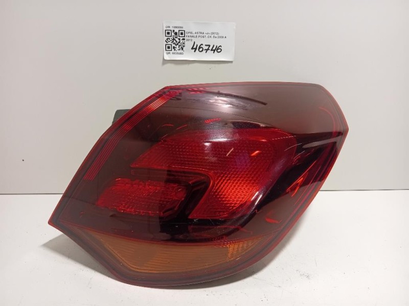 Fanale POST DX 1090098 Opel Astra J 2012