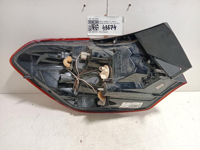 Fanale POST DX 13314051 Opel Astra J 2012