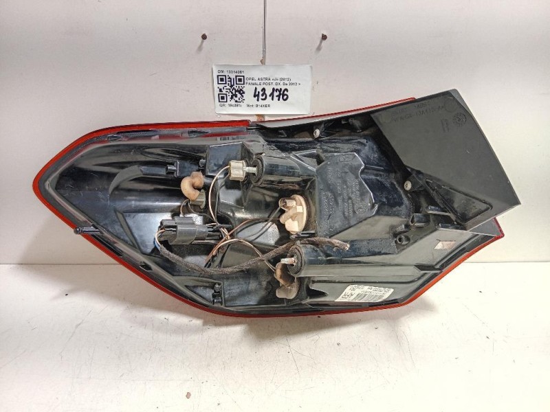 Fanale POST DX 13314051 Opel Astra J 2012
