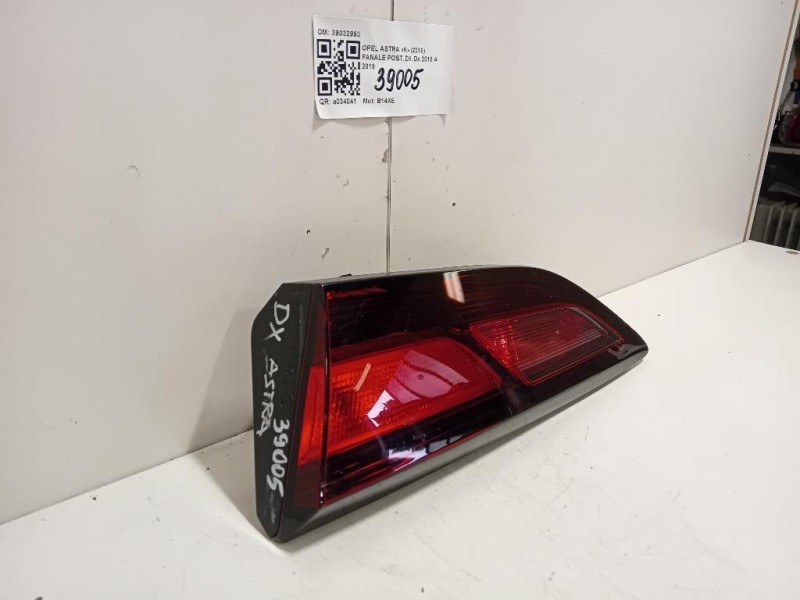 Fanale POST DX 39032993 Opel Astra K 2016