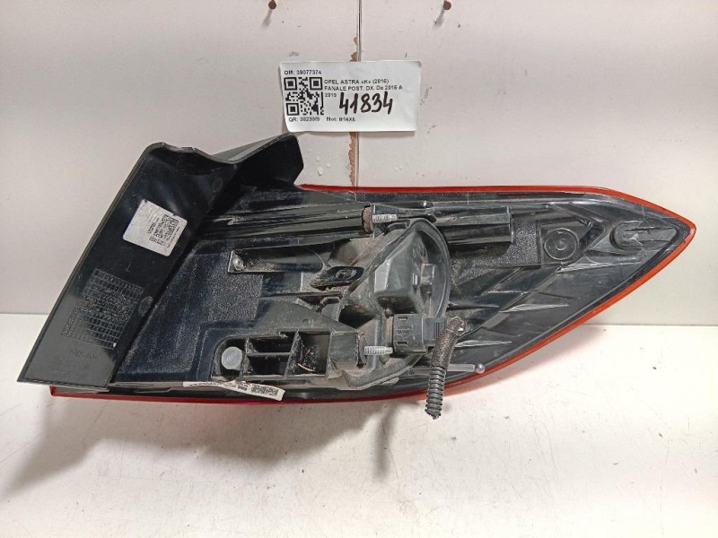 Fanale POST DX 39077374 Opel Astra K 2016