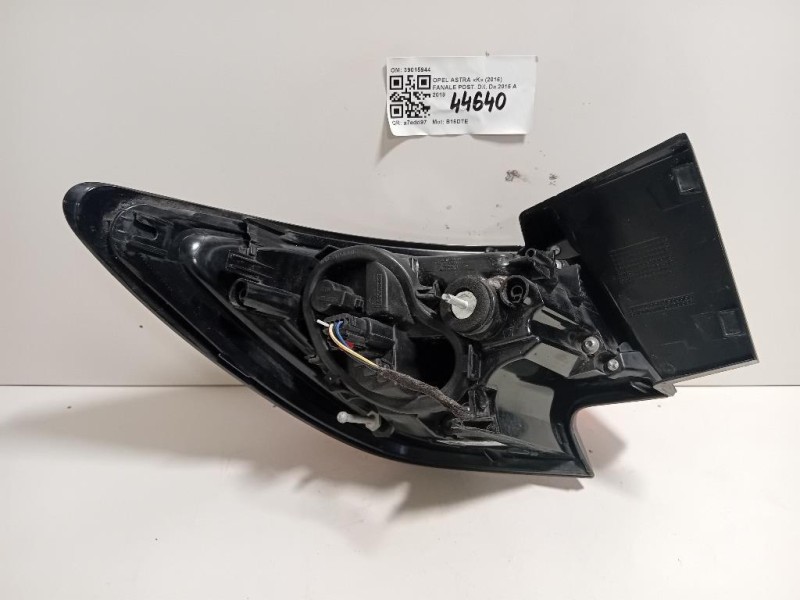 Fanale POST DX 39015944 Opel Astra K 2016