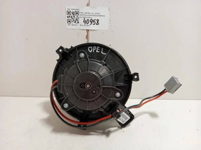 Ventola Raffreddamento FW343002 Opel Astra K 2016