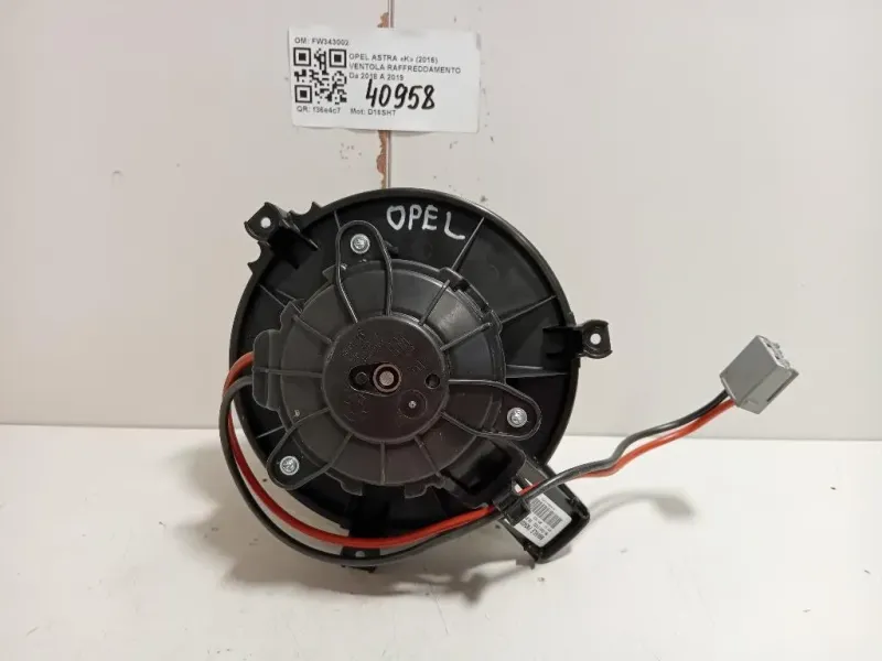 Ventola Raffreddamento FW343002 Opel Astra K 2016