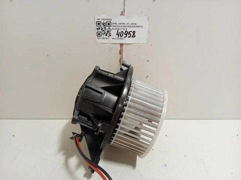Ventola Raffreddamento FW343002 Opel Astra K 2016