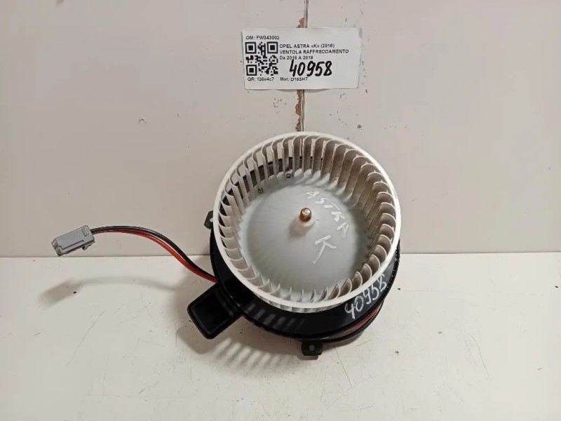 Ventola Raffreddamento FW343002 Opel Astra K 2016
