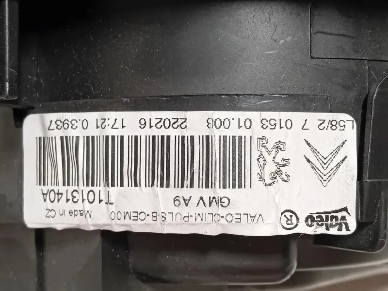 Ventola Raffreddamento T1013140A Peugeot 2008 I 2016