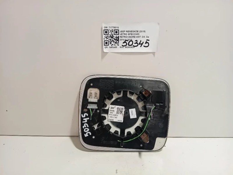 Vetro Specchio Retrovisore ANT DX 71778010 Jeep Renegade 2015