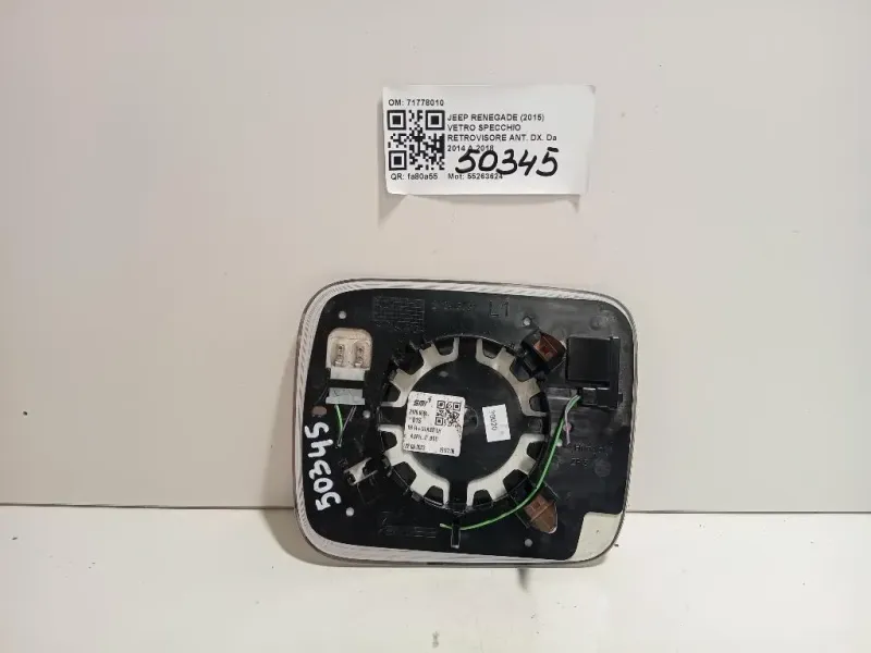 Vetro Specchio Retrovisore ANT DX 71778010 Jeep Renegade 2015