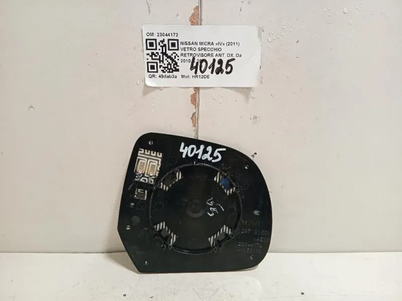 Vetro Specchio Retrovisore ANT DX 23044172 Nissan Micra IV 2011