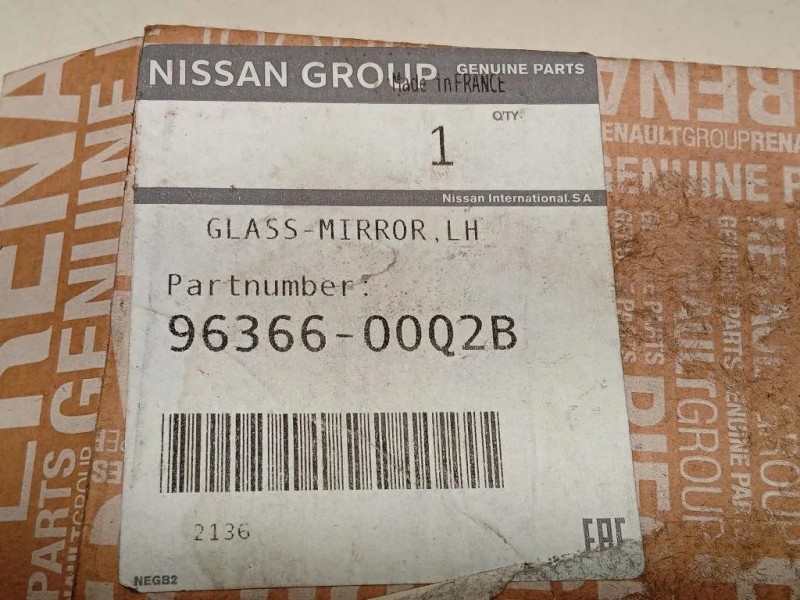 Vetro Specchio Retrovisore ANT DX 96366-00Q2B Nissan Townstar 2022