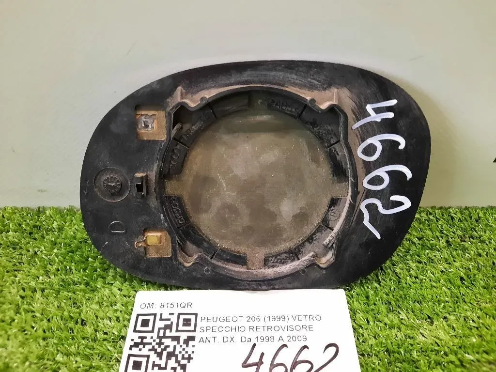 Vetro Specchio Retrovisore ANT DX 8151QR Peugeot 206 1999