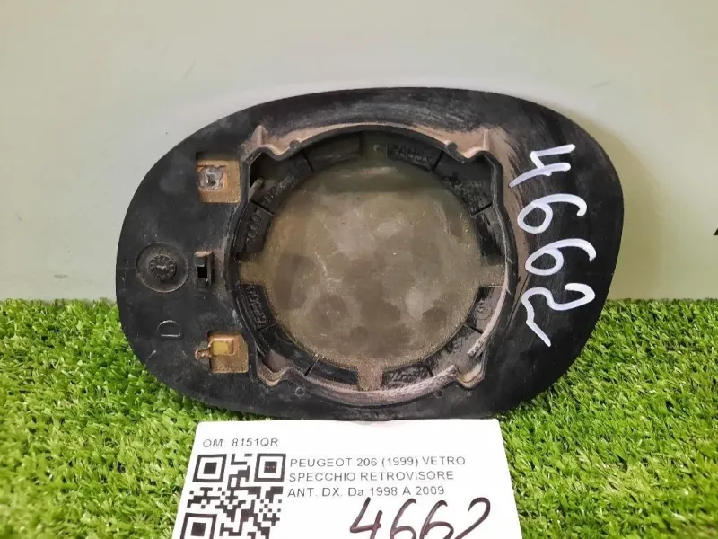 Vetro Specchio Retrovisore ANT DX 8151QR Peugeot 206 1999