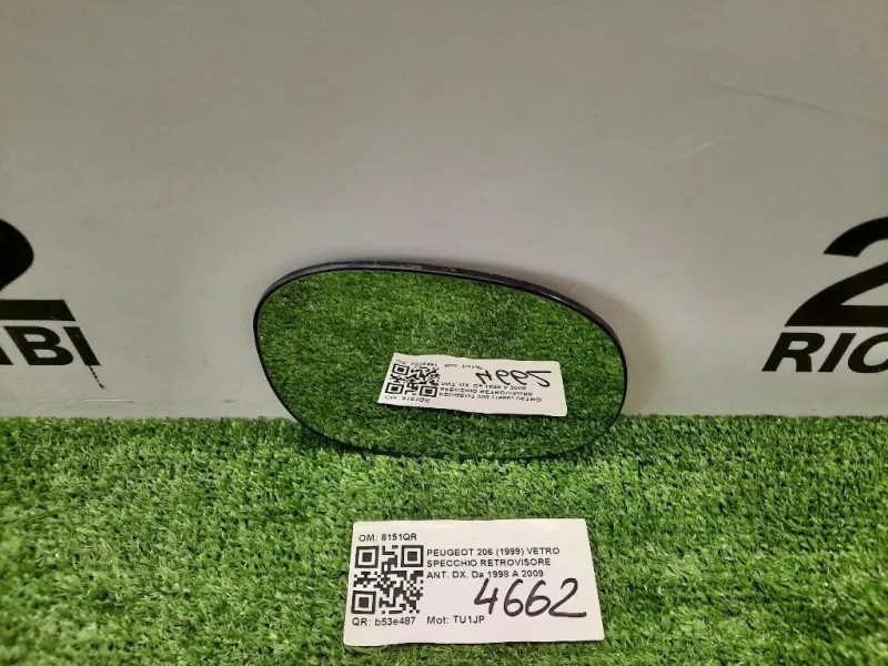 Vetro Specchio Retrovisore ANT DX 8151QR Peugeot 206 1999