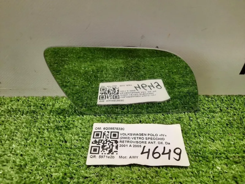 Vetro Specchio Retrovisore ANT DX 6Q0857522C Volkswagen POLO IV 2002