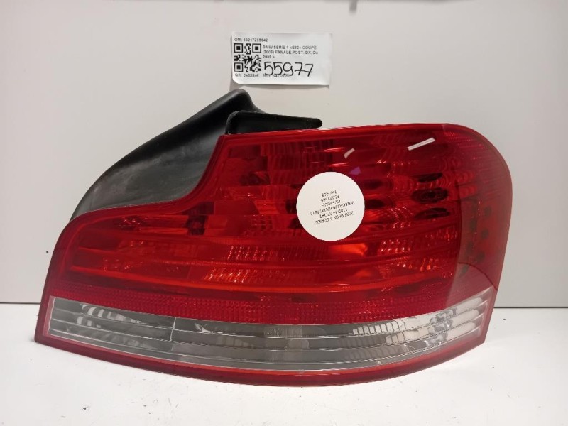 Fanale POST DX 63217285642 Bmw Serie 1 E82 Coupe 2005