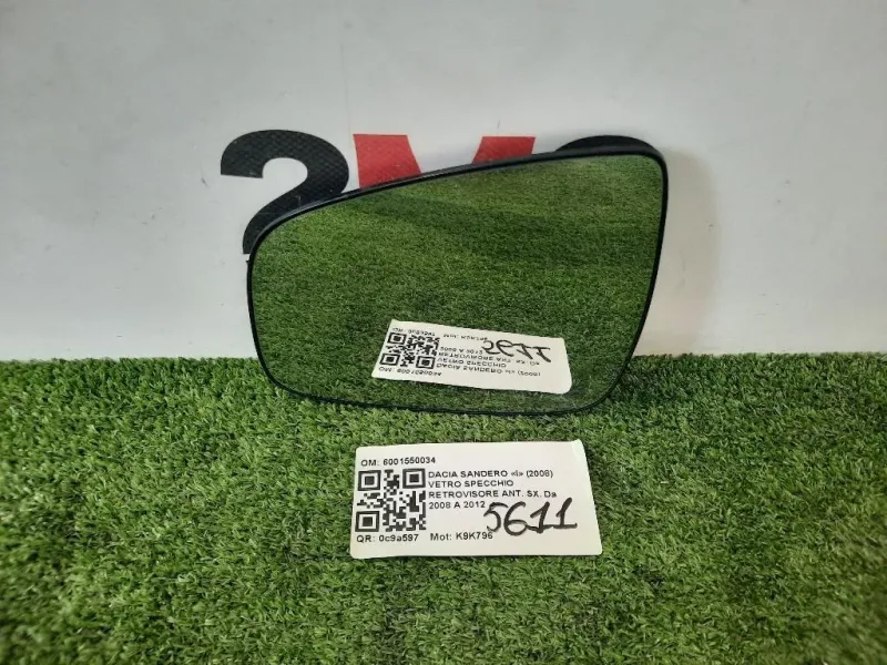 Vetro Specchio Retrovisore ANT SX 6001550034 Dacia Sandero I 2008