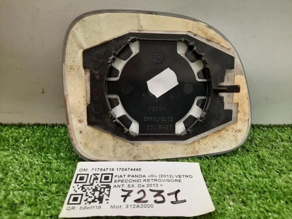 Vetro Specchio Retrovisore ANT SX 71754719 170474440 Fiat Panda III 2012