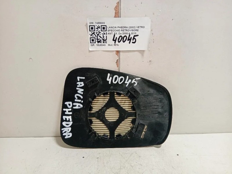 Vetro Specchio Retrovisore ANT SX 7455000 Lancia Phedra 2002