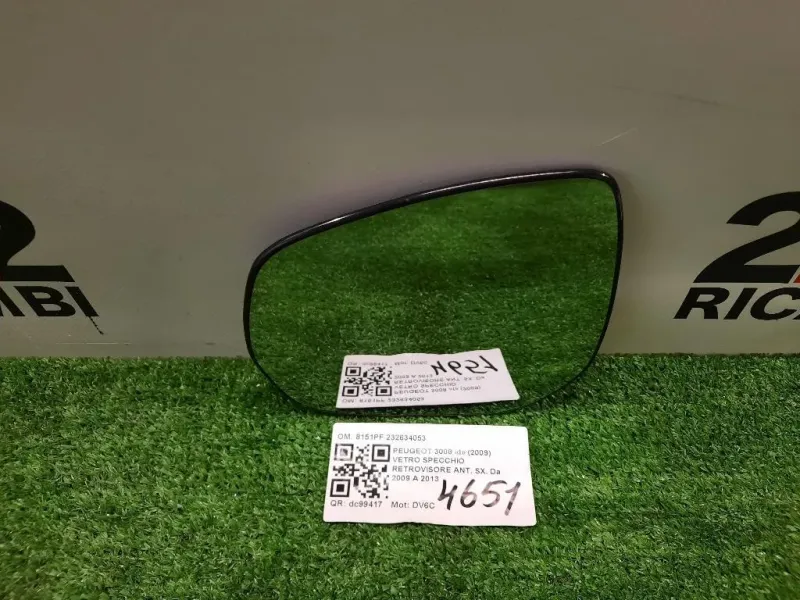 Vetro Specchio Retrovisore ANT SX 8151PF 232634053 Peugeot 3008 I 2009