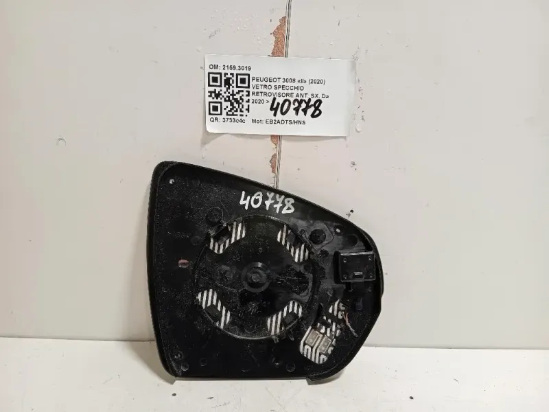 Vetro Specchio Retrovisore ANT SX 21593019 Peugeot 3008 II 2020