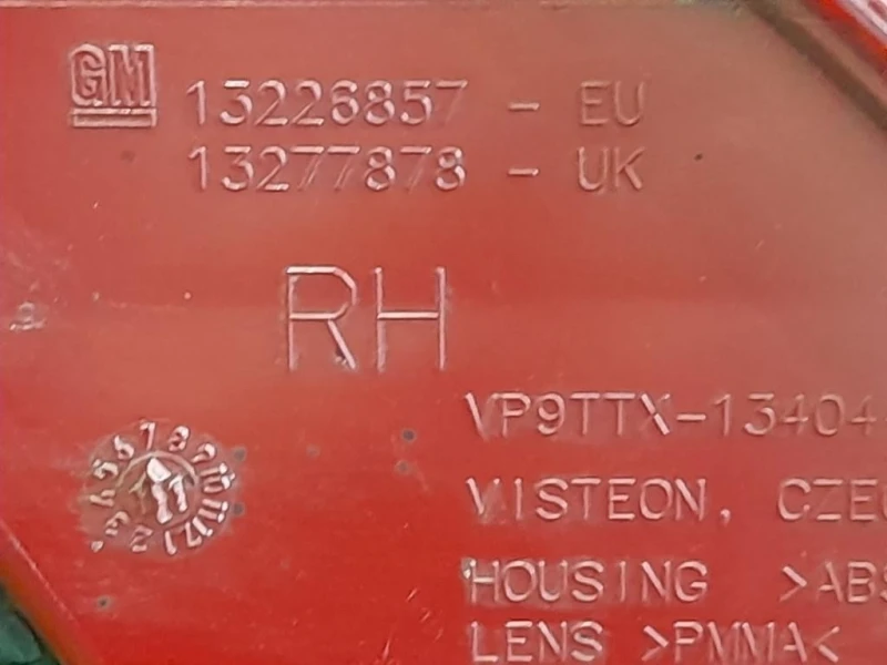 Fanale POST DX 13277878 Opel Insignia A 2013