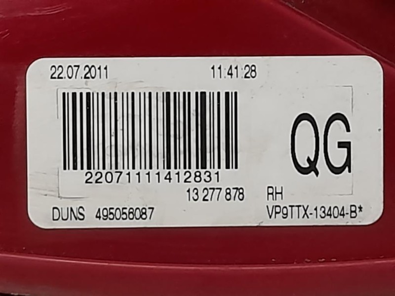 Fanale POST DX 13277878 Opel Insignia A 2013