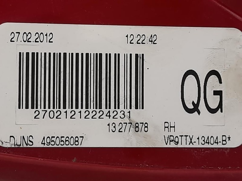 Fanale POST DX 13277878 Opel Insignia A 2013