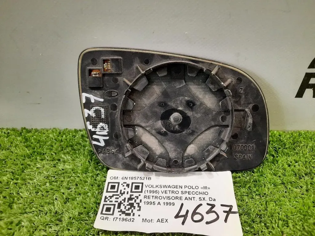 Vetro Specchio Retrovisore ANT SX 6N1857521B Volkswagen POLO III 1995