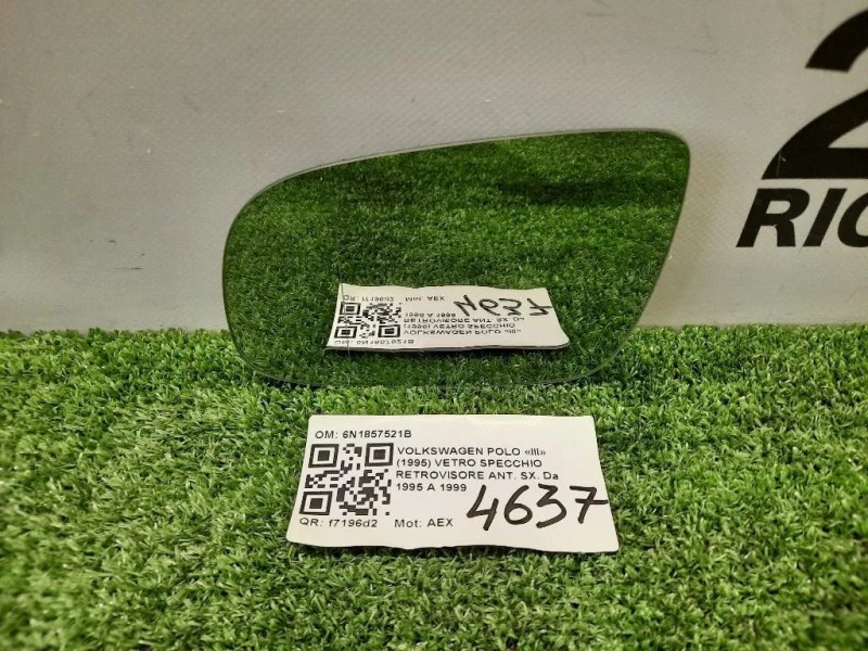 Vetro Specchio Retrovisore ANT SX 6N1857521B Volkswagen POLO III 1995