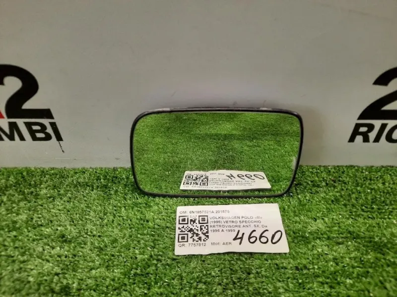 Vetro Specchio Retrovisore ANT SX 6N1857521A 201575 Volkswagen POLO III 1995