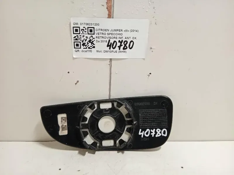 Vetro Specchio Retrovisore INF ANT DX 01706231200 Citroen Jumper III 2014
