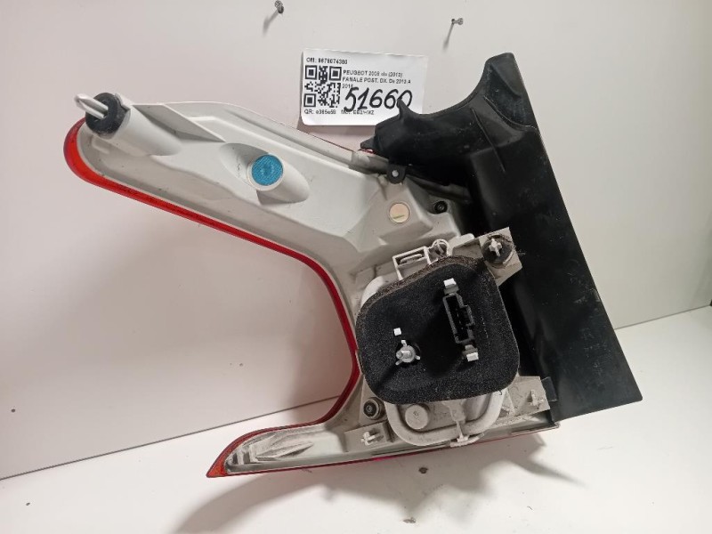Fanale POST DX 9678074380 Peugeot 2008 I 2013