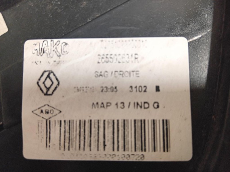 Fanale POST DX Renault CLIO IV 2013