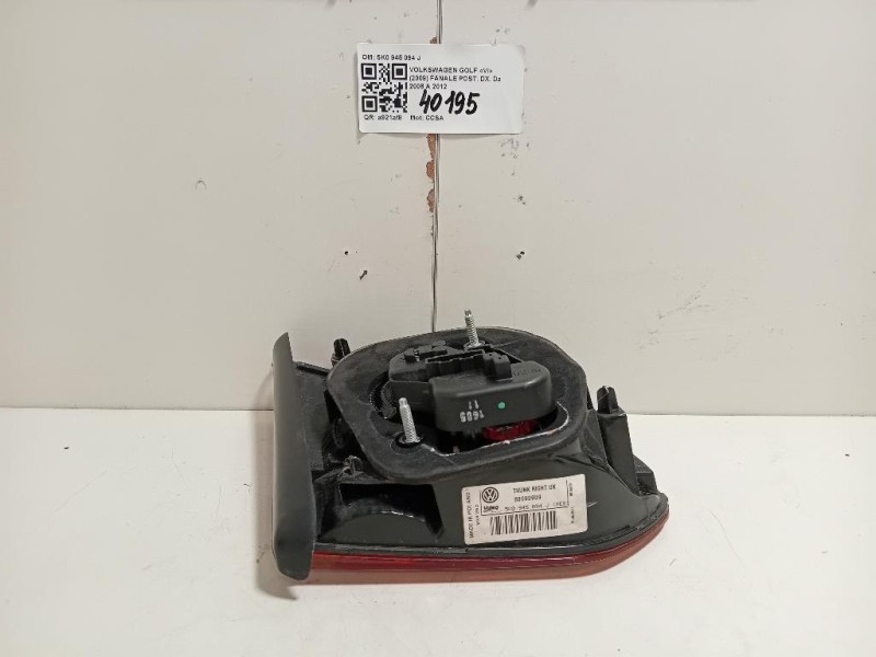 Fanale POST DX 5K0 945 094 J Volkswagen GOLF VI 2009