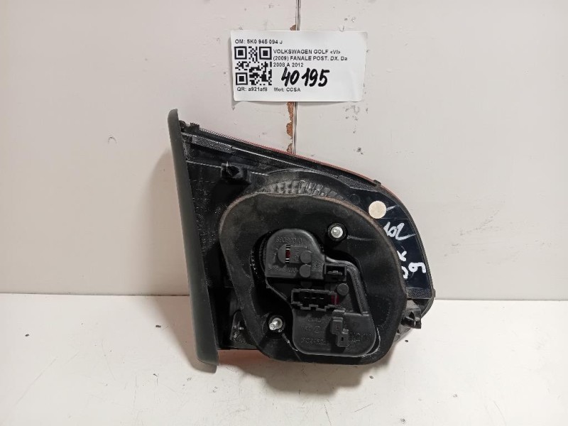 Fanale POST DX 5K0 945 094 J Volkswagen GOLF VI 2009