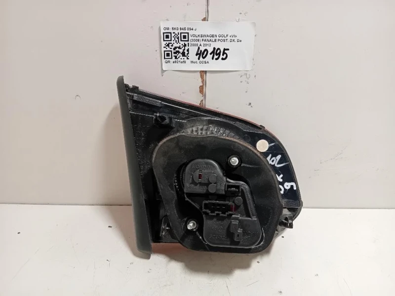 Fanale POST DX 5K0 945 094 J Volkswagen GOLF VI 2009